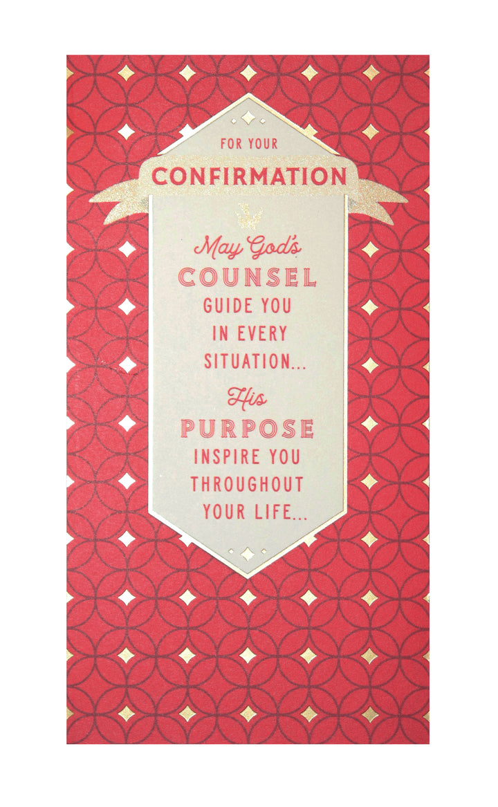 For Your Confirmation May God's Counsel Guide You In Every