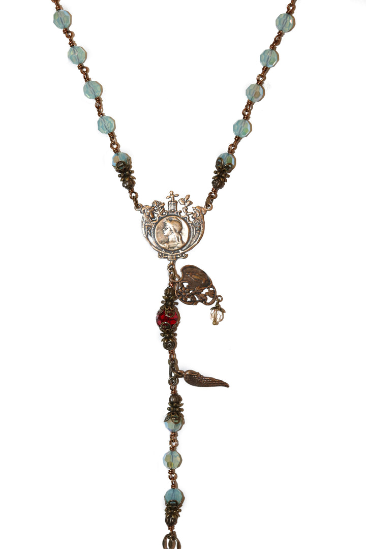 Cloud Blue Swarovski Crystal Heirloom Rosary