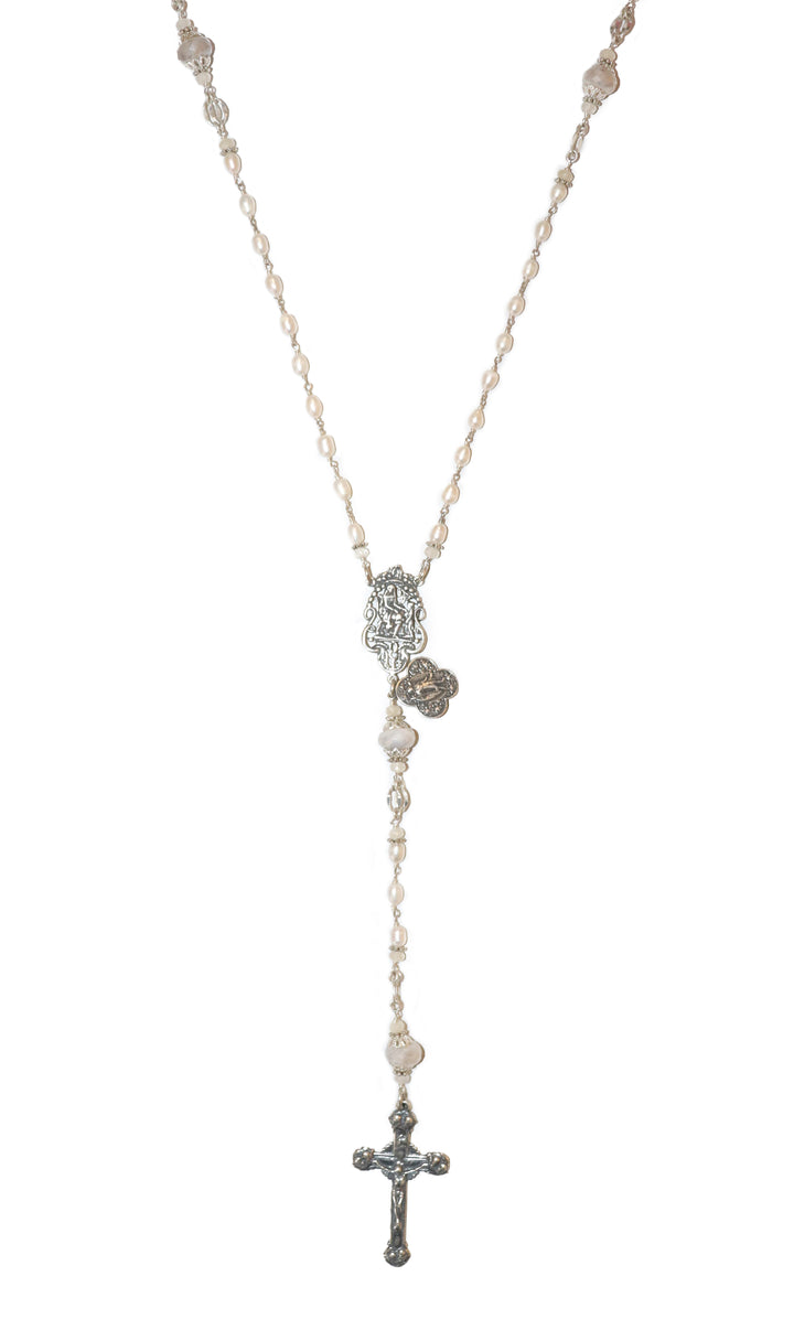 Fresh Water Rice Pearls Heirloom Rosary