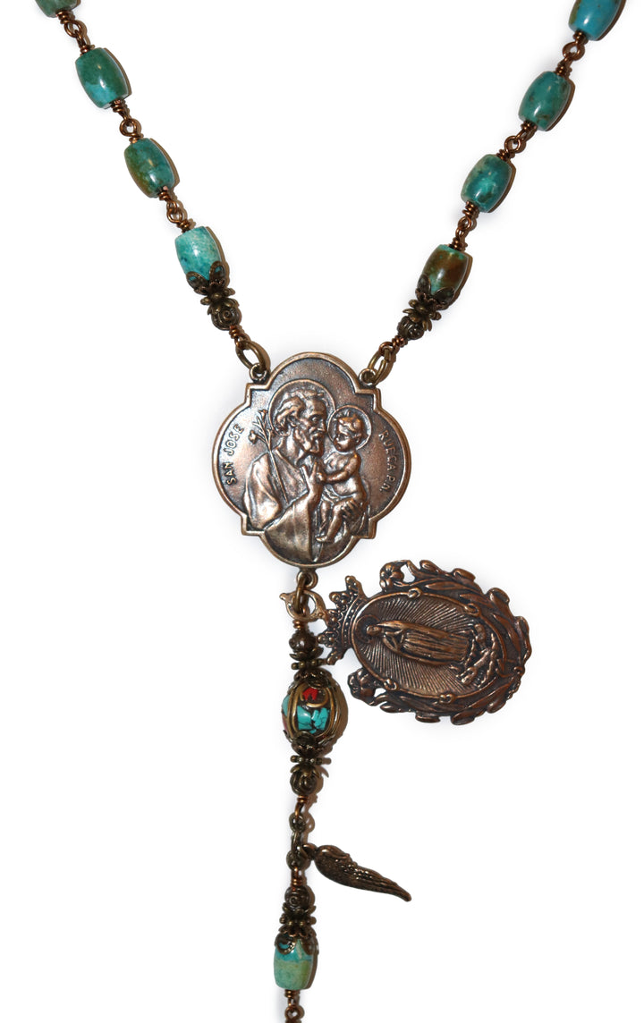 Turquoise Handmade Beads Heirloom Rosary