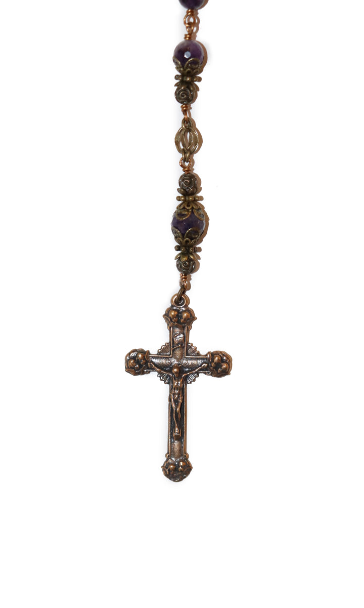 Amethyst Stone Heirloom Rosary