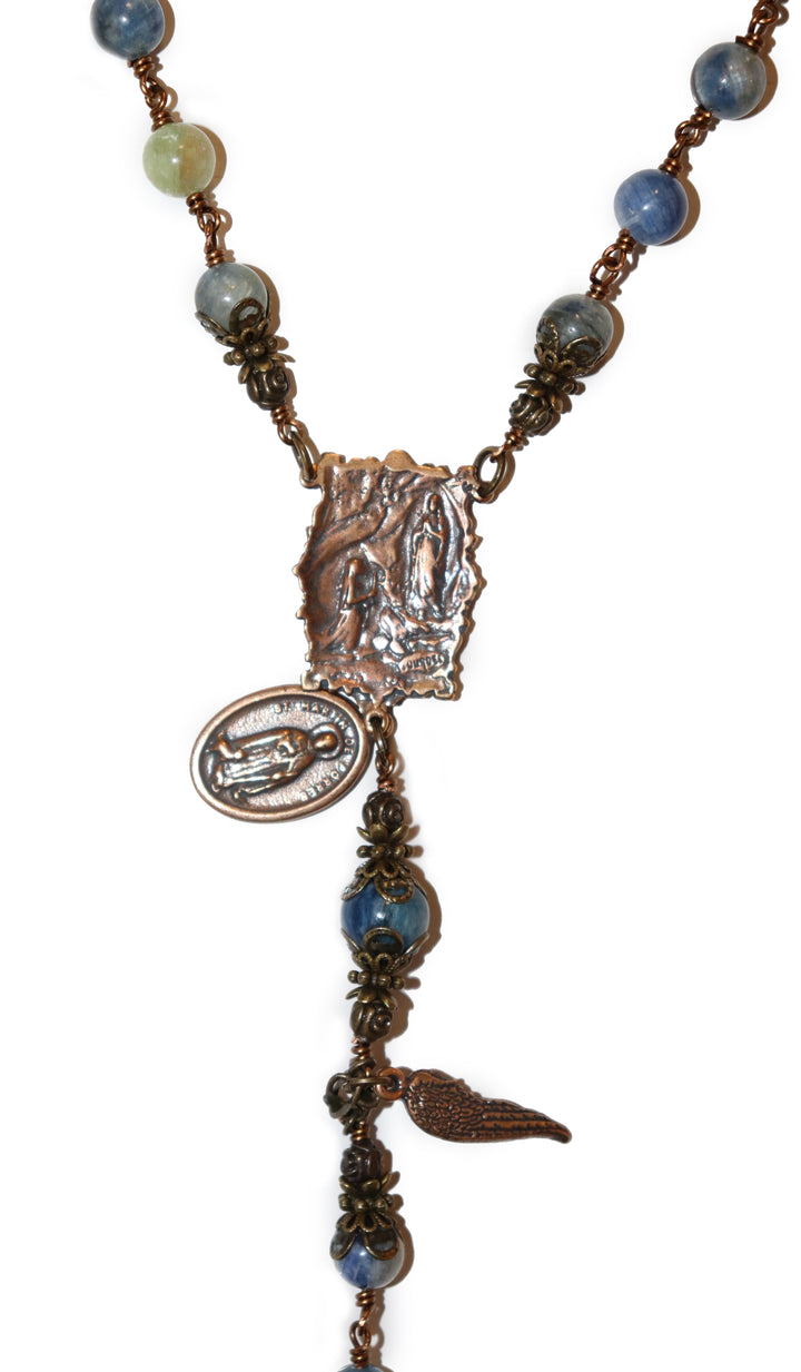 Blue Kyanite Heirloom Rosary