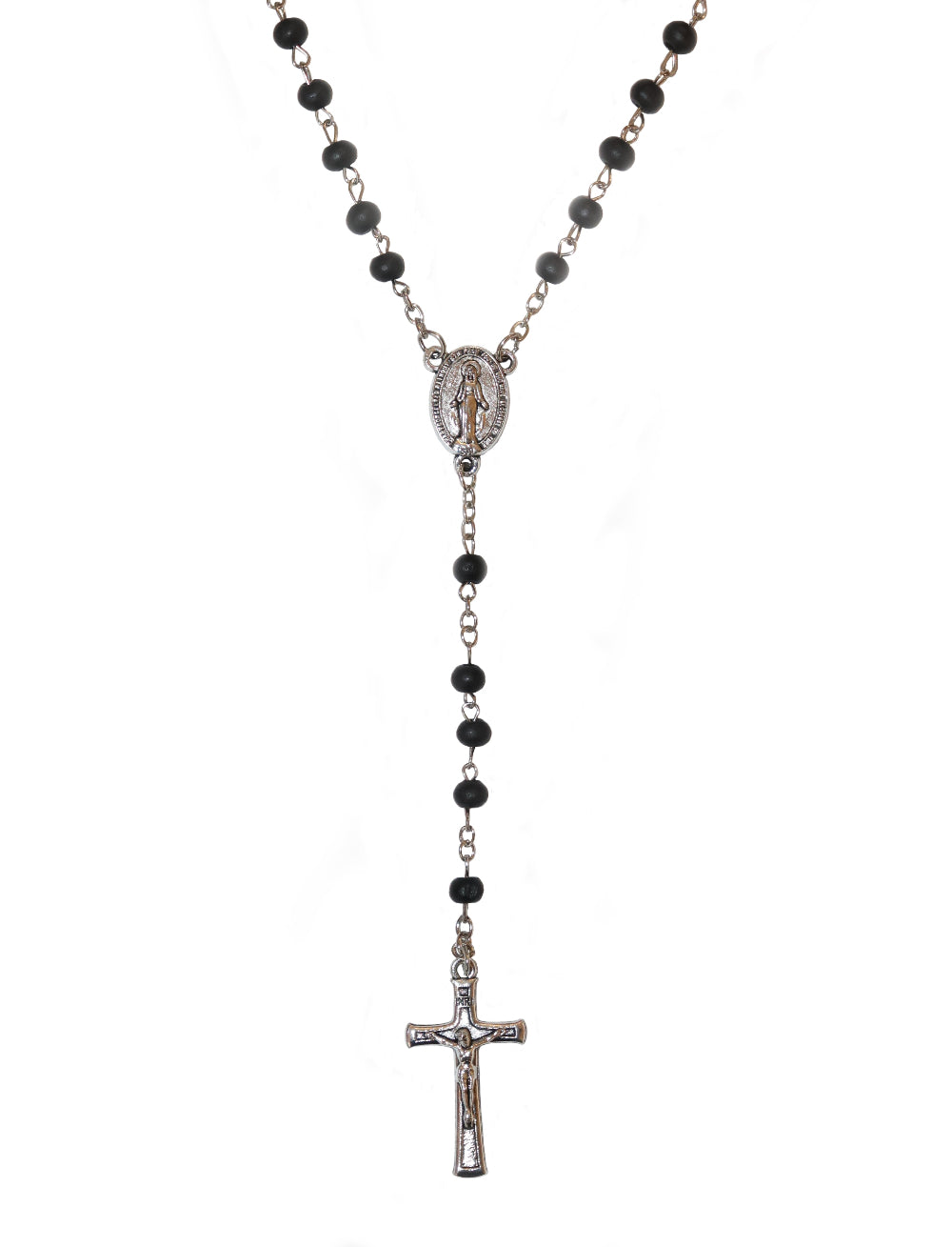 Black Bead First Commmunion Rosary