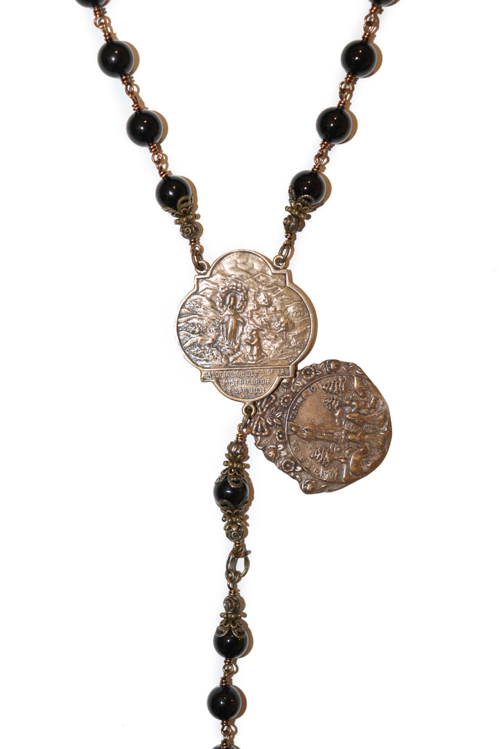 10MM Black Onyx Heirloom Rosary