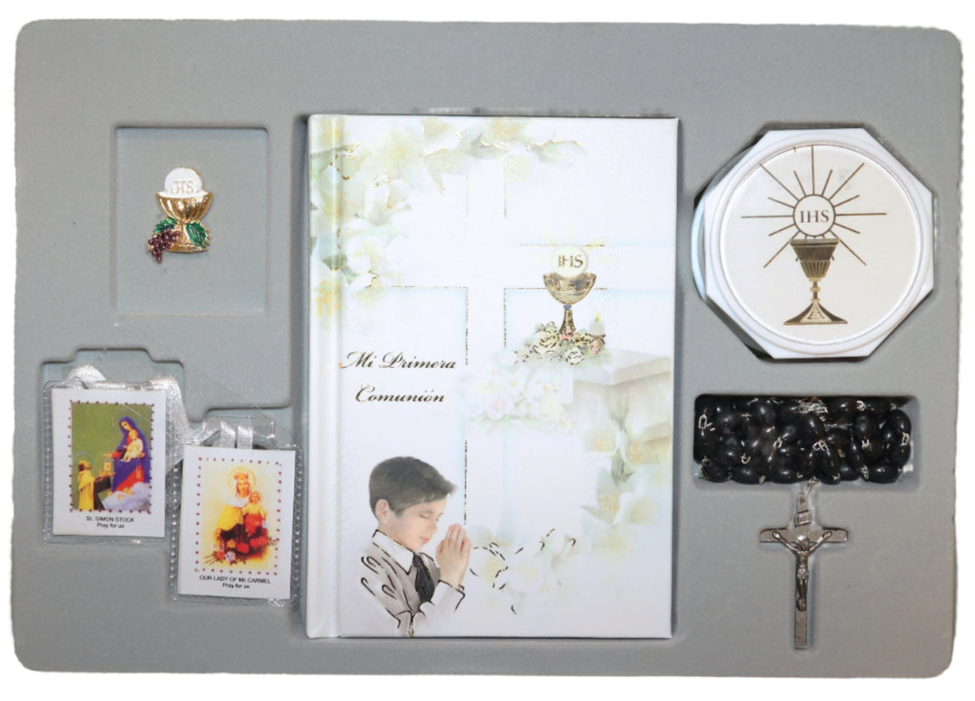 First Communion Boxed Gift Set for Boys - Spanish