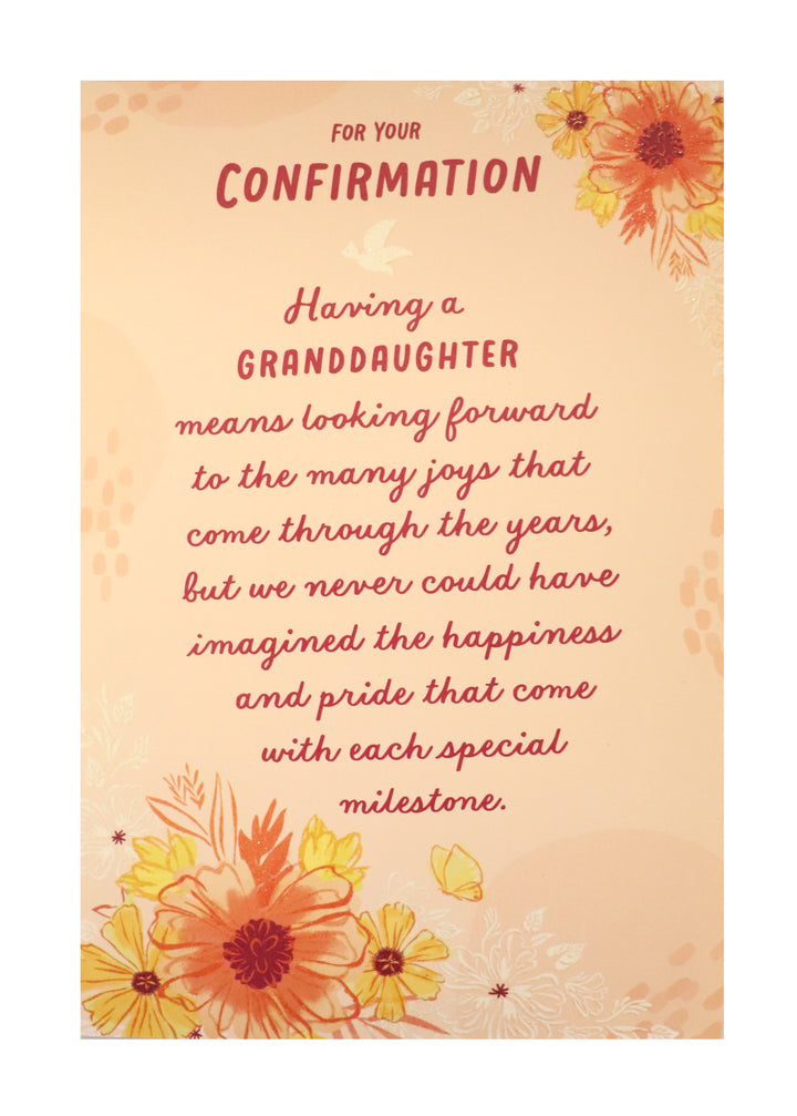 Having a Granddaughter - For Your Confirmation Card