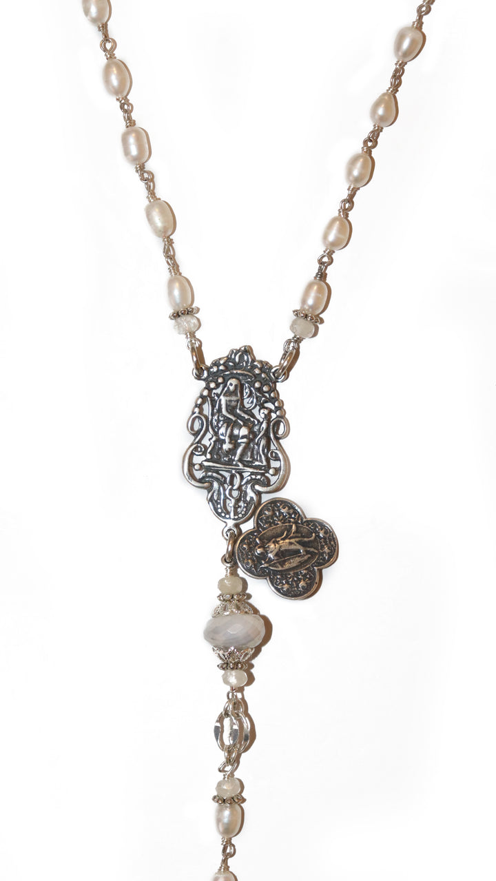 Fresh Water Rice Pearls Heirloom Rosary