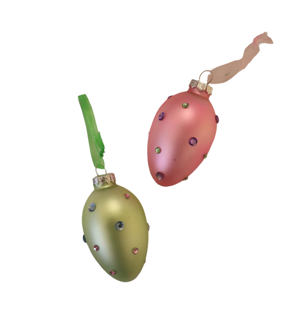 Easter Egg Glass Ornament