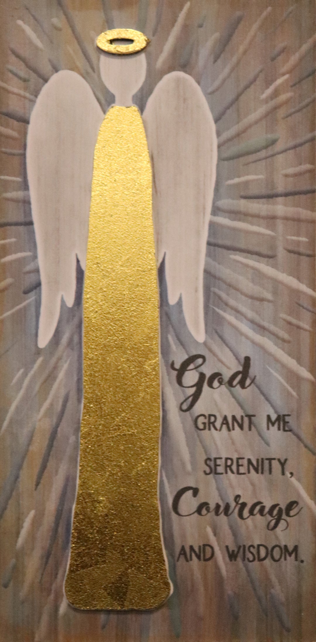 12" Golden Wooden Plaque