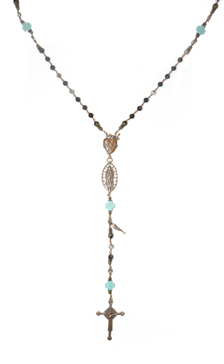 Black Banded Agate Heirloom Rosary