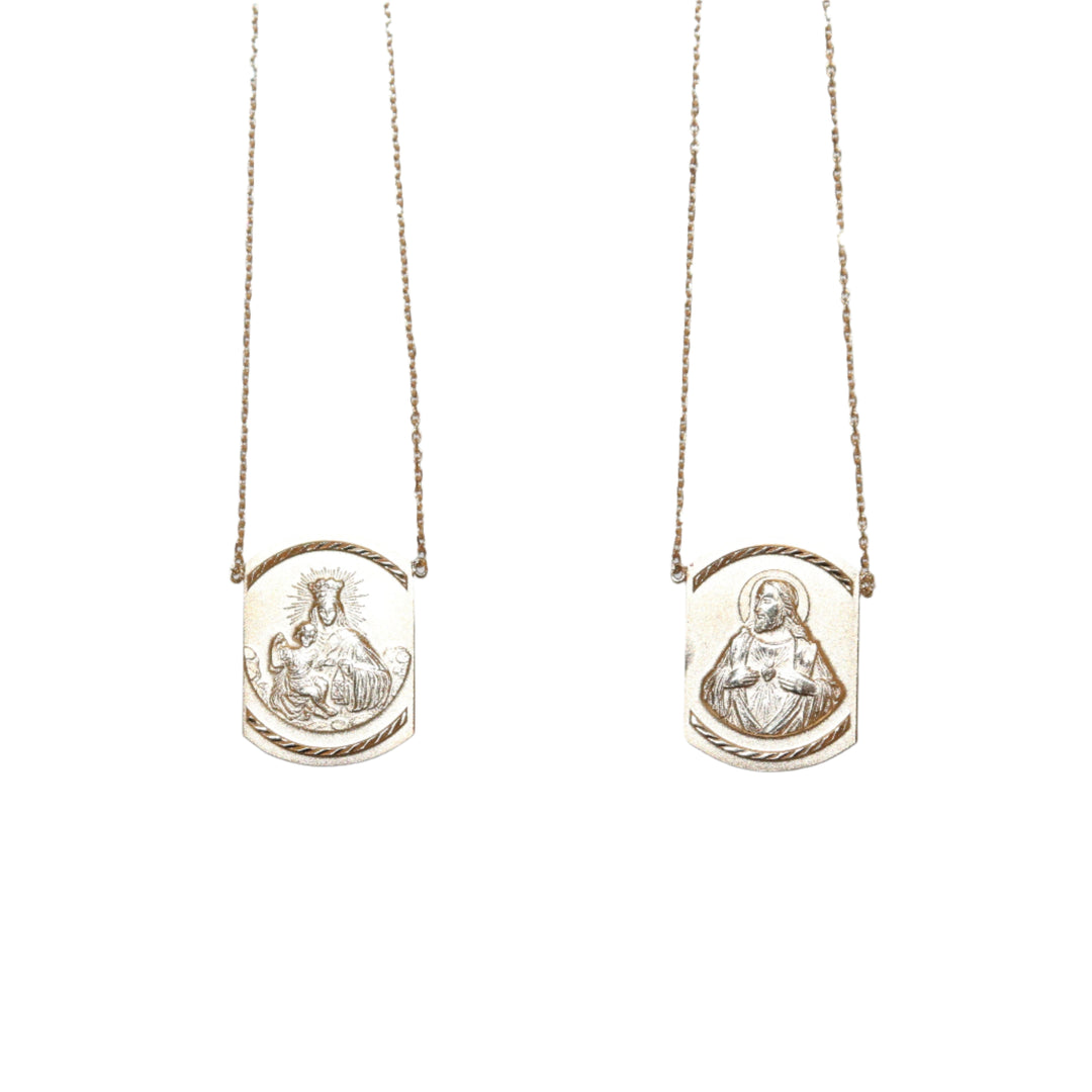 10K Gold Rounded Our Lady of Mount Carmel Scapular