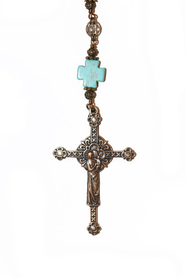 Black Banded Agate Heirloom Rosary
