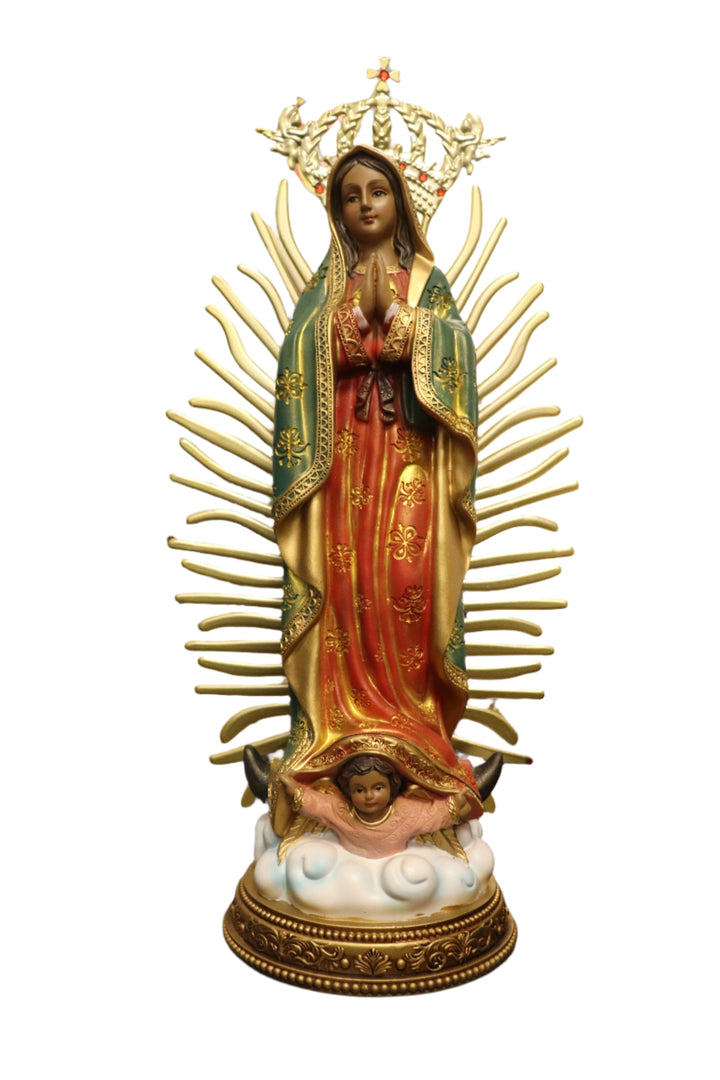 24" Our Lady of Guadalupe  with Removable Golden Rays Statue
