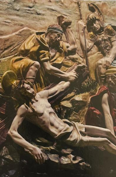 Stations of the Cross - Detail from St. Vibiana Chapel Postcard