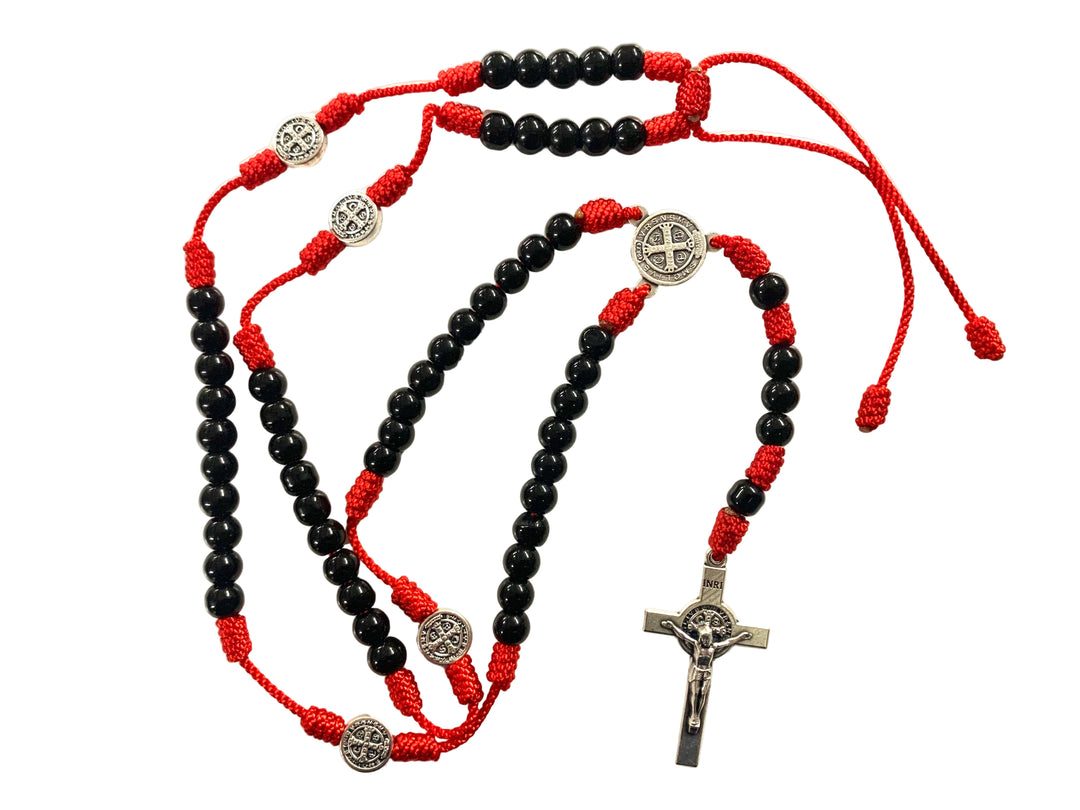 8mm Black & Red St. Benedict Rosary