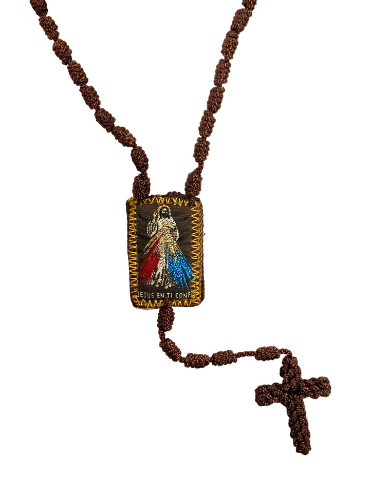 Knotted Divine Mercy & OL Guadalupe Scapular Rosary