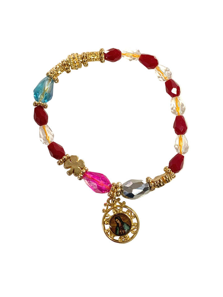 Crystal OL Guadalupe & St. Joseph Bracelet