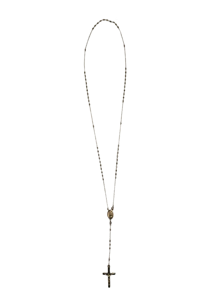 2MM Gold Miraculous Medal Rosary with Clasp