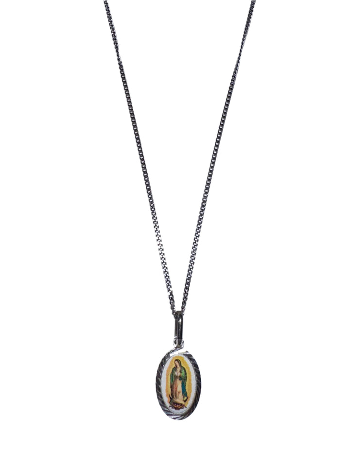 Sterling Silver Our Lady of Guadalupe Image Necklace