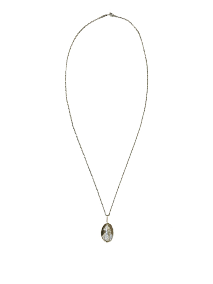 Sterling Silver Divine Mercy Necklace