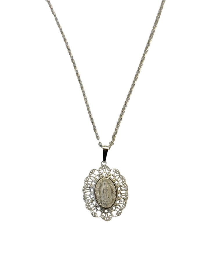 Sterling Silver Our Lady of Guadalupe Necklace
