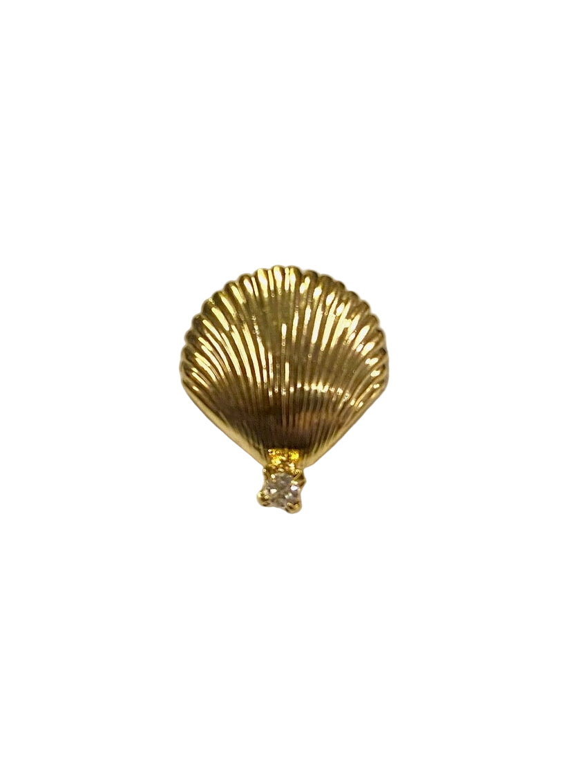 Gold Plated Baptism Shell Lapel Pin