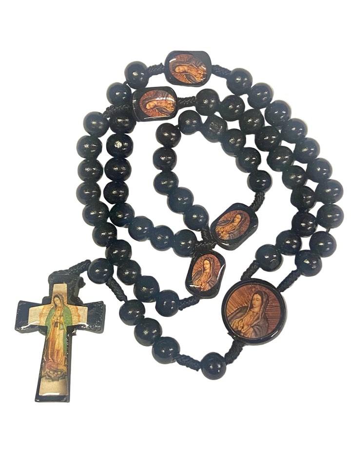 12mm Wooden Guadalupe Rosary