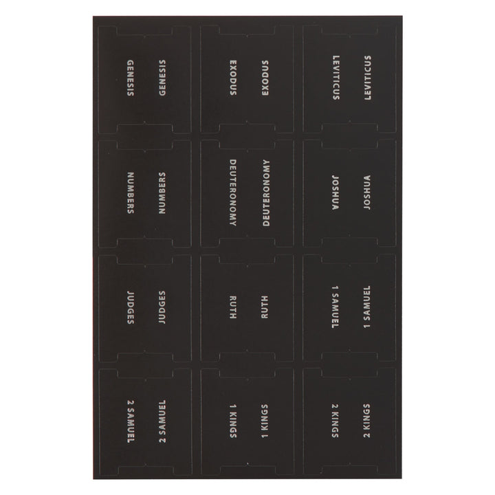 Black and Silver Bible Indexing Tabs