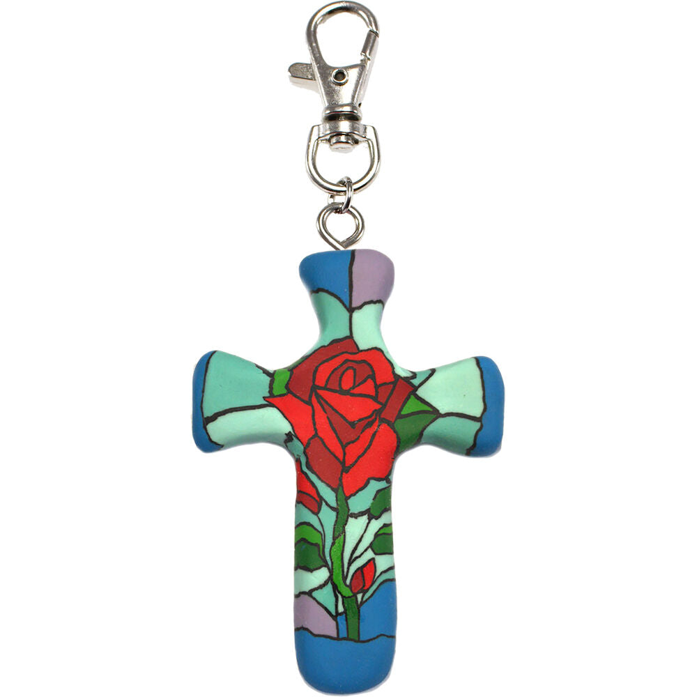 Eternal Love Rose Cross Clip