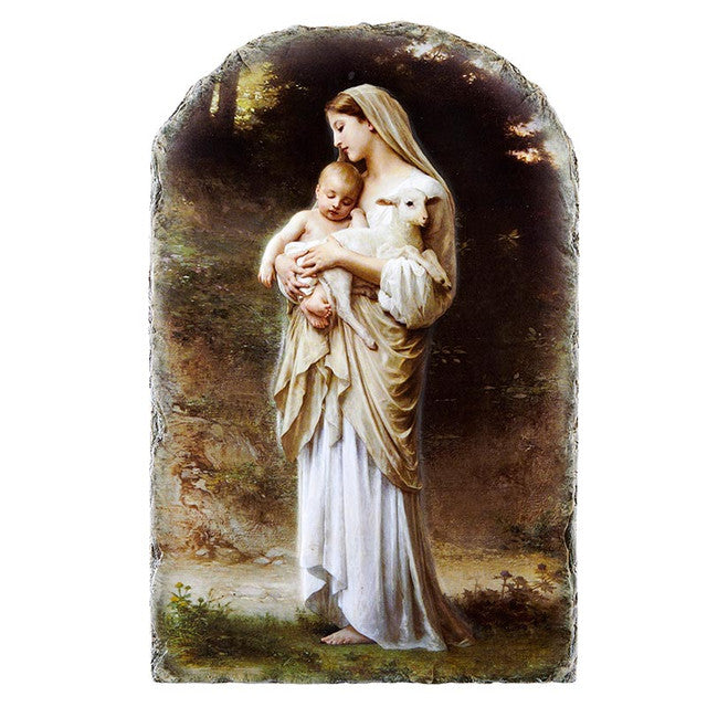 8.5" Innocence Arched Tile Plaque with Wire Stand