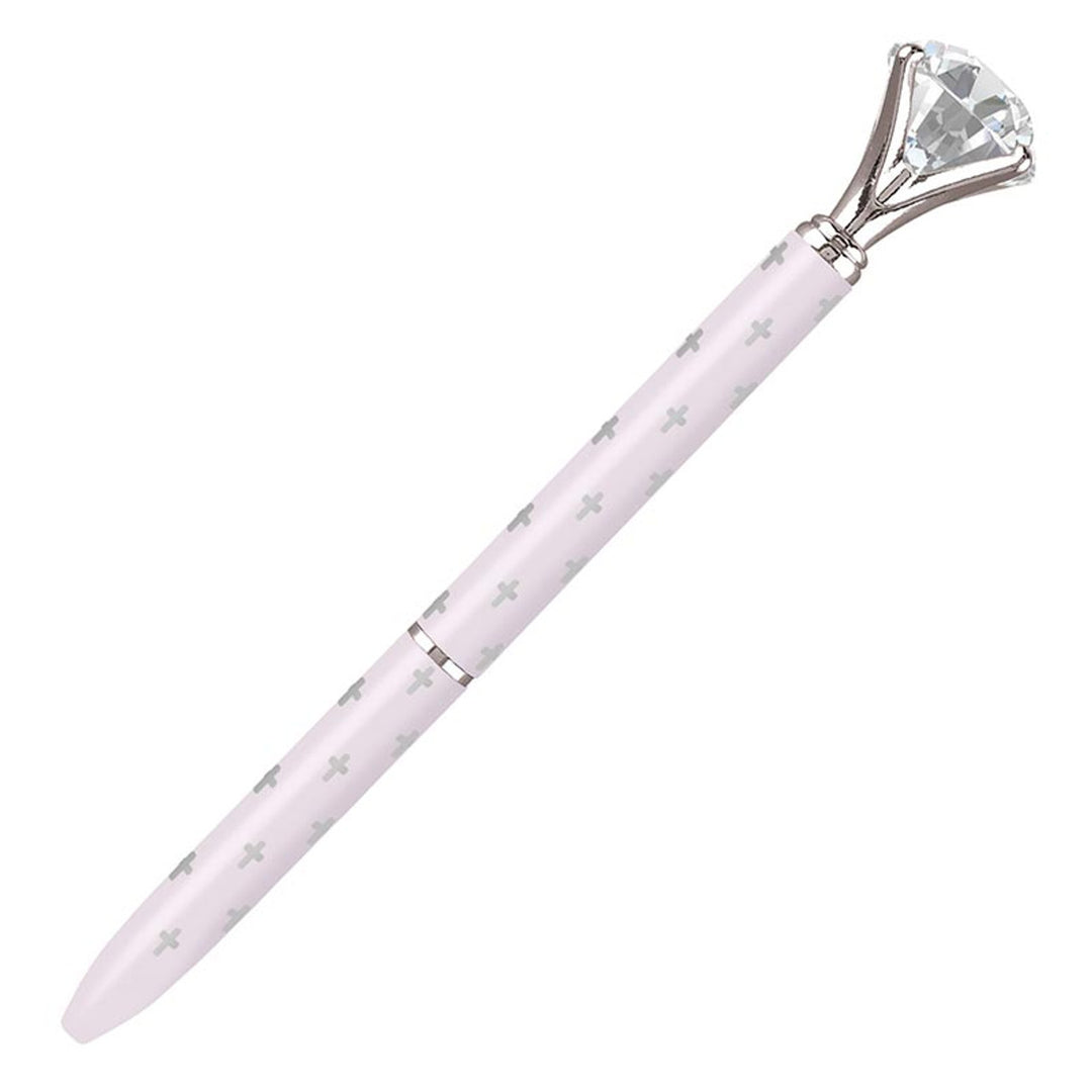 Gem Pen - Lavender with Silver Cross