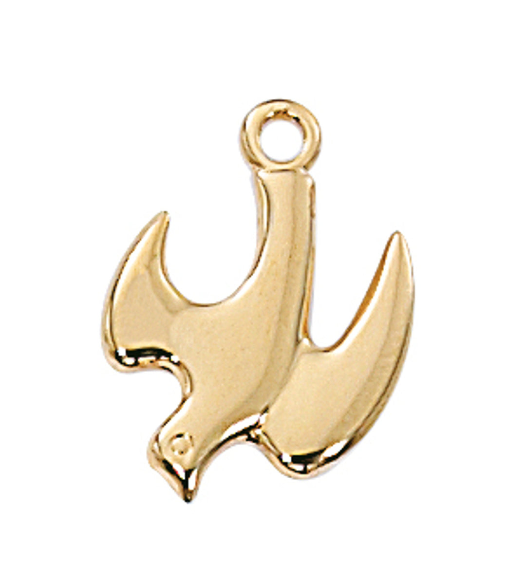 Gold Holy Spirit Medal With 18"  Chain
