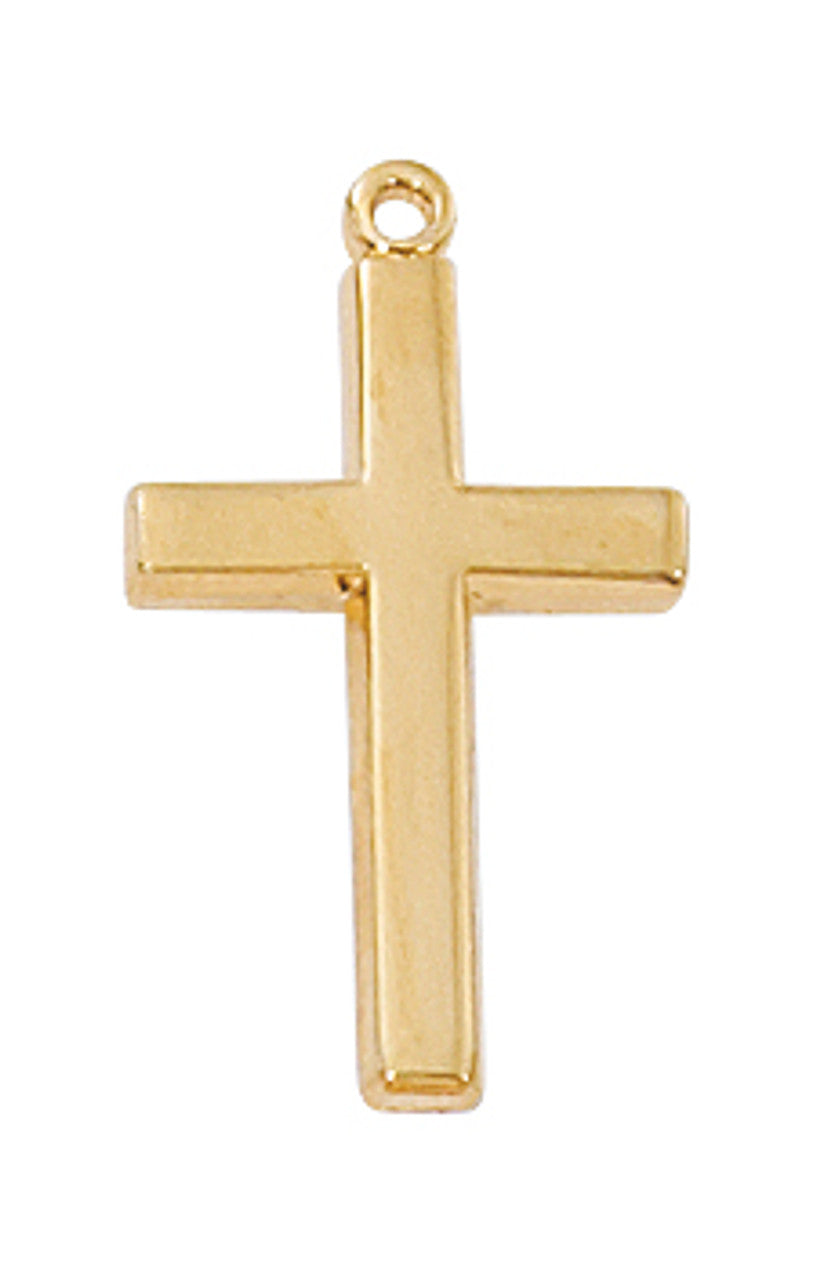 Gold Cross with 16-18" Chain