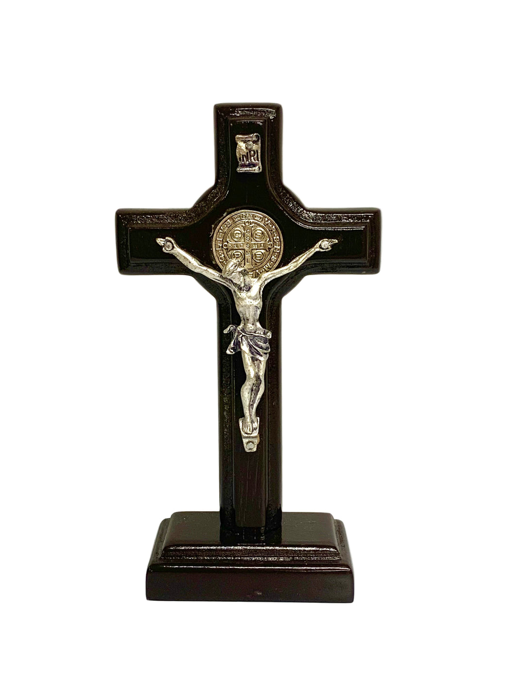 5.75" Wooden St. Benedict Standing Crucifix