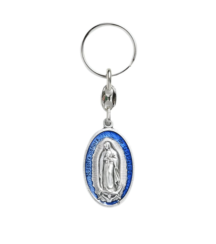 40mm Guadalupe Pewter Keychain