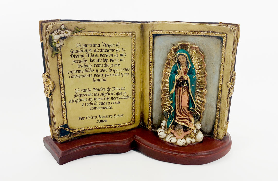9" Our Lady of Guadalupe Book Stand Plaque
