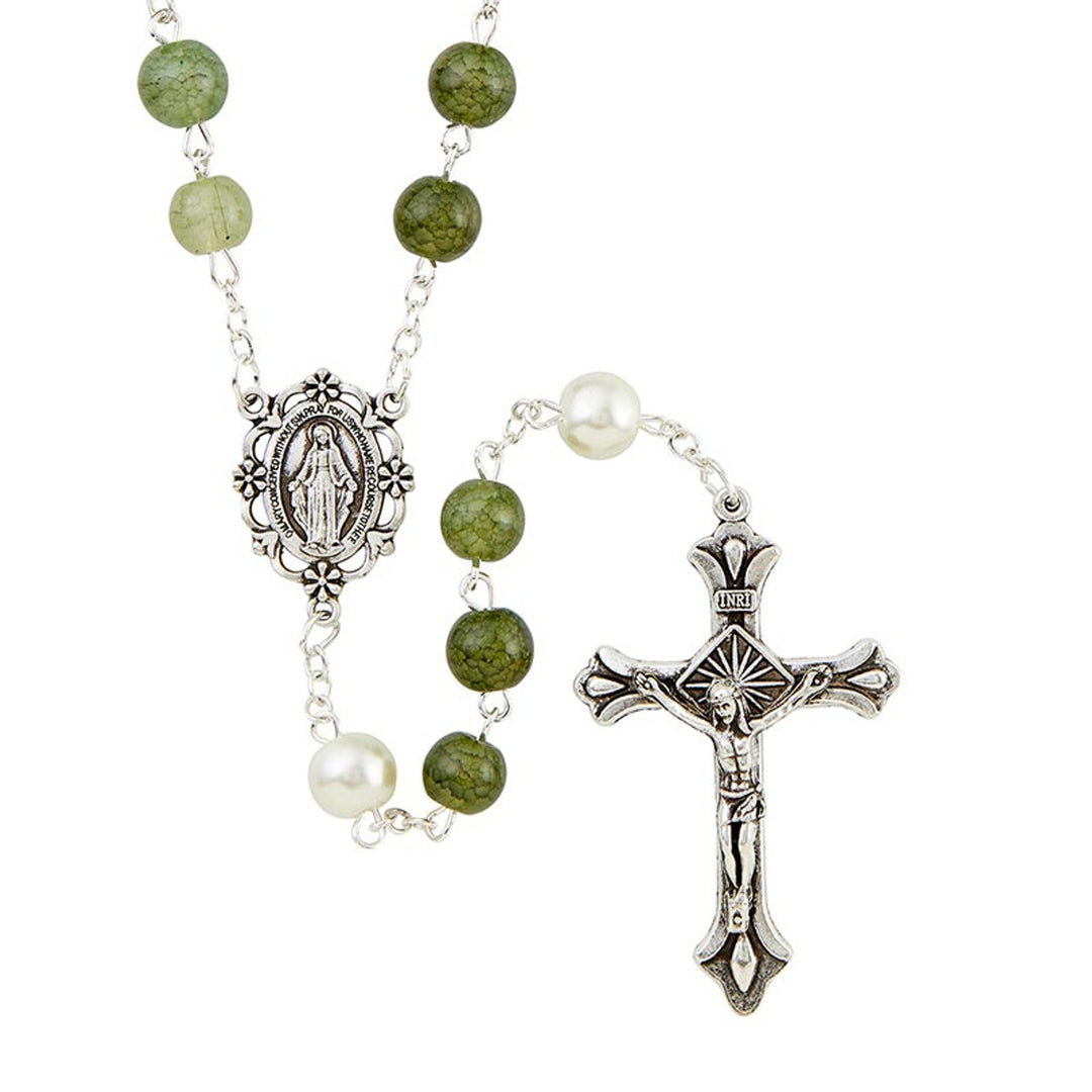 8MM Emerald Positano Collection Rosary