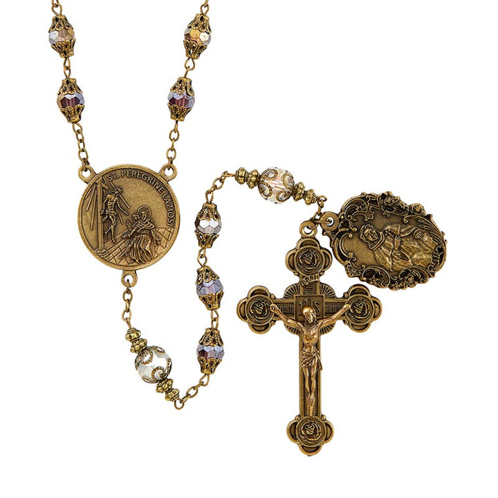 8mm St. Peregrine Vintage Rosary