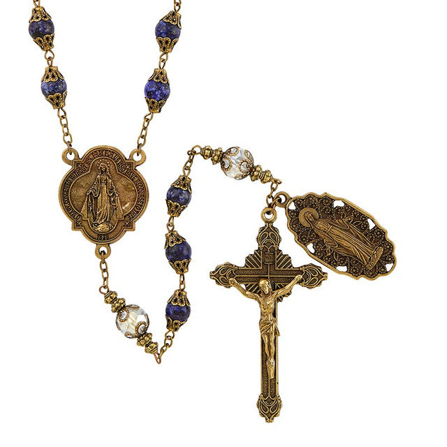 8mm Miraculous Medal Vintage Rosary