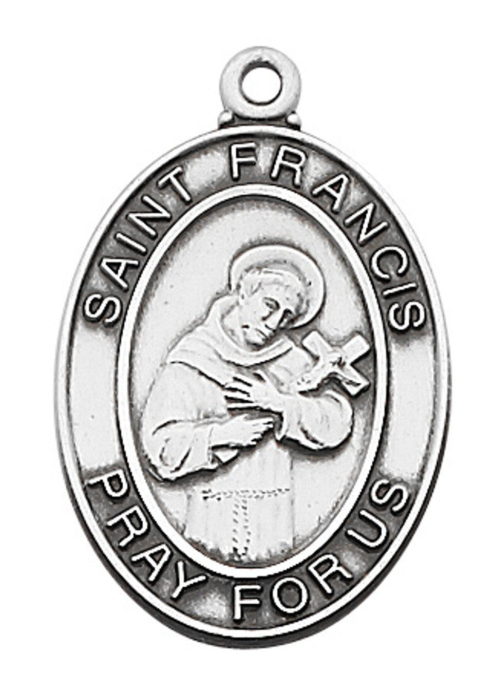 24" Sterling Silver St. Francis Medal