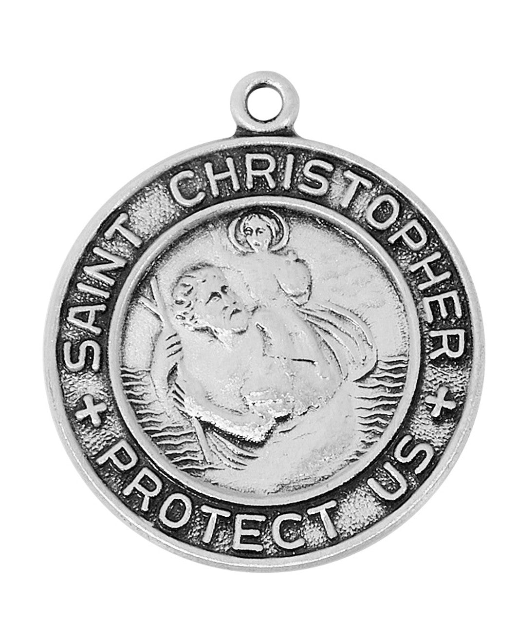St. Christopher Sterling Silver Medal on 18" Chain