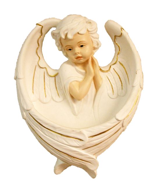 6.5" Praying Angel Holy Water Font