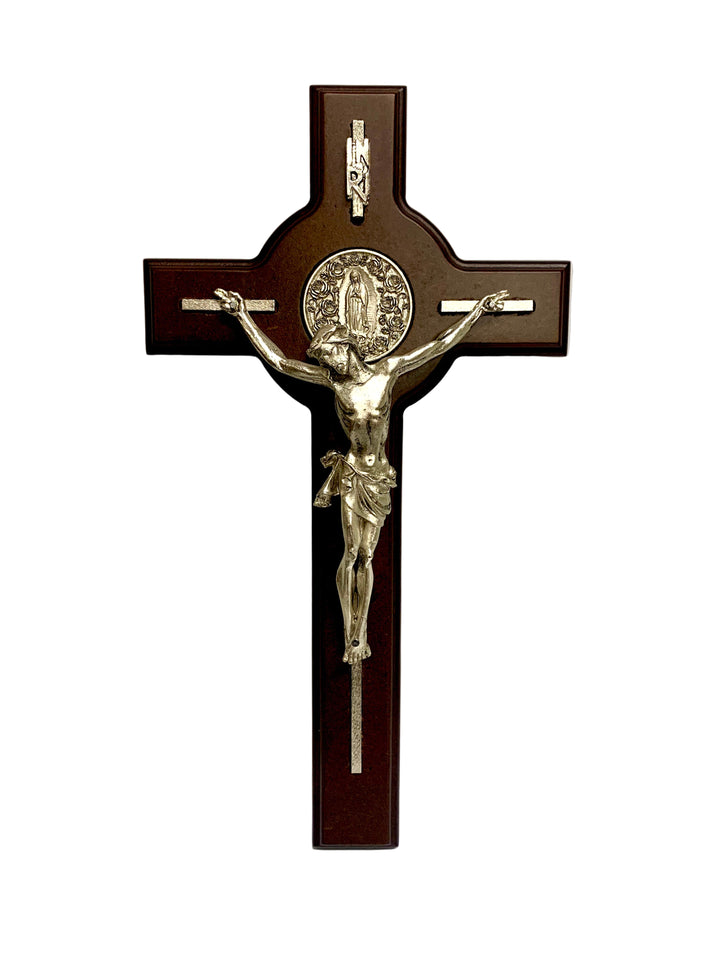 13" Wooden Our Lady of Guadalupe Wall Crucifix