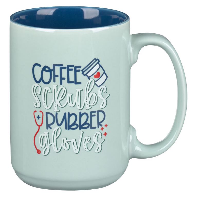 Coffee Scrubs Rubber Gloves Ceramic Coffee Mug