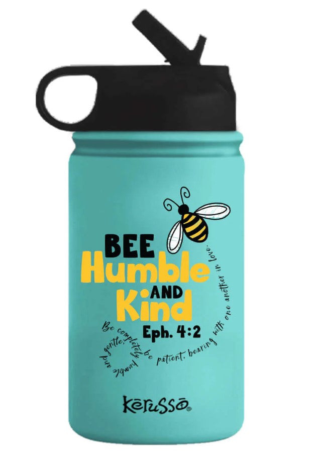 12 Oz Bee Humble Stainless Steel Kids Water Bottle