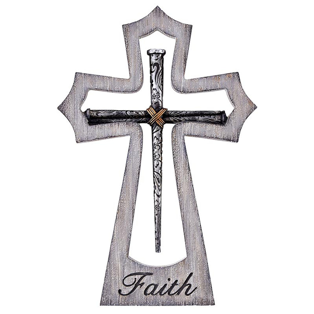 10" Cross of Nails - Faith