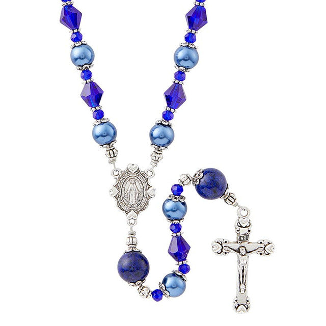 Sapphire Amore Mio Collection Rosary