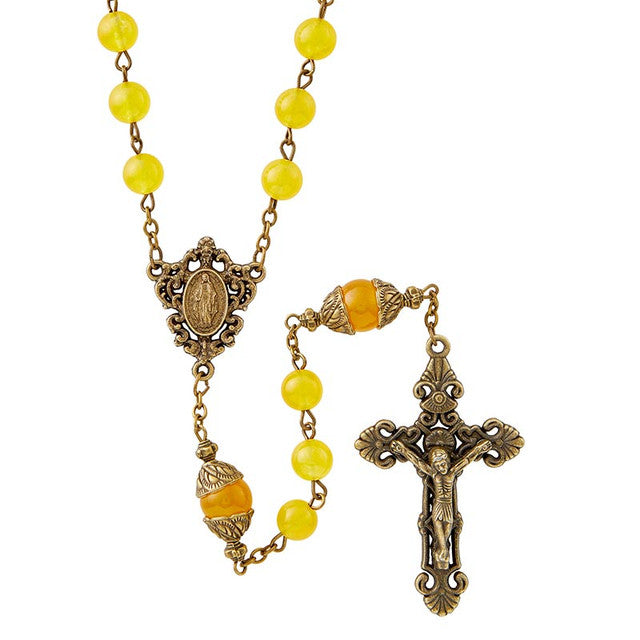 8mm San Gimignano Collection Rosary - Topaz