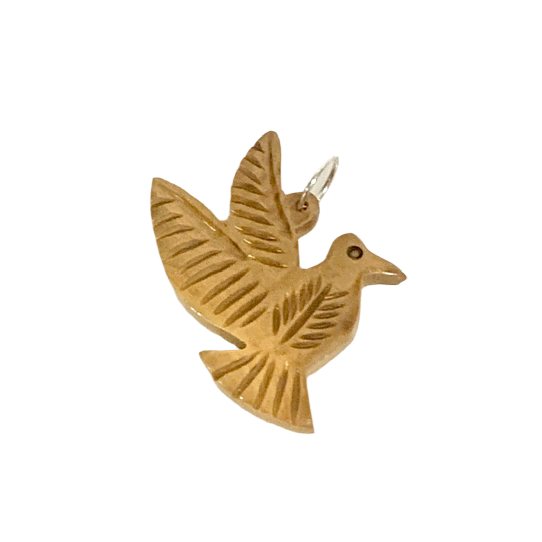 2" Olive Wood Holy Spirit Pendant