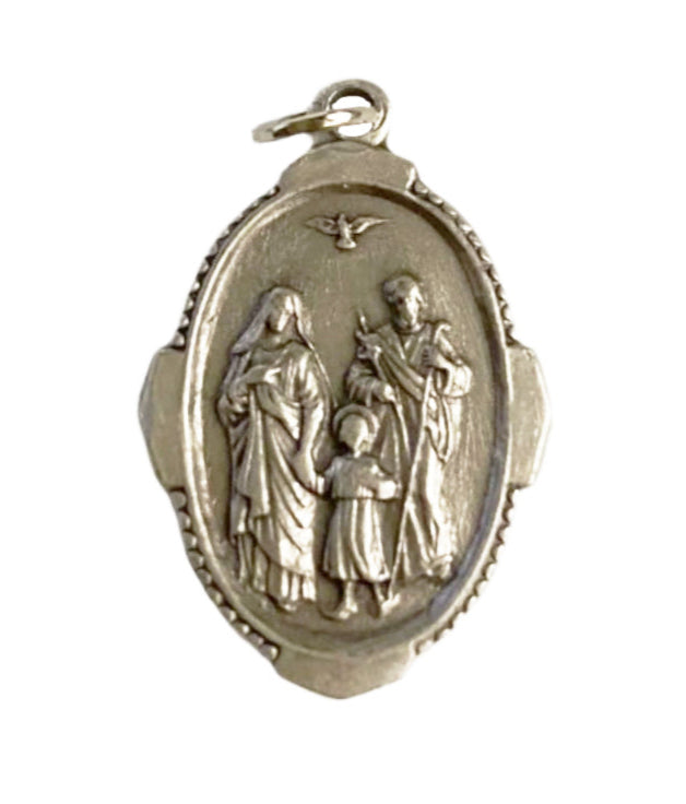 1.25" Holy Family Oxidized Medal